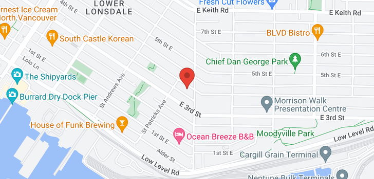 map of 421 E 4TH STREET